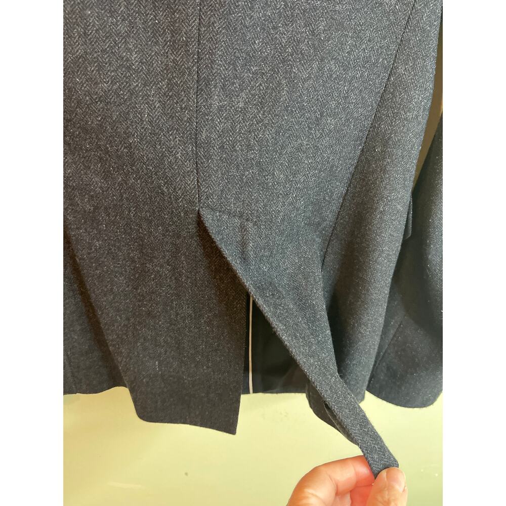 Massimo Dutti Gray Wool Blend Blazer Italian Fabric 2 Button Tailored Size 4 - Picture 3 of 11